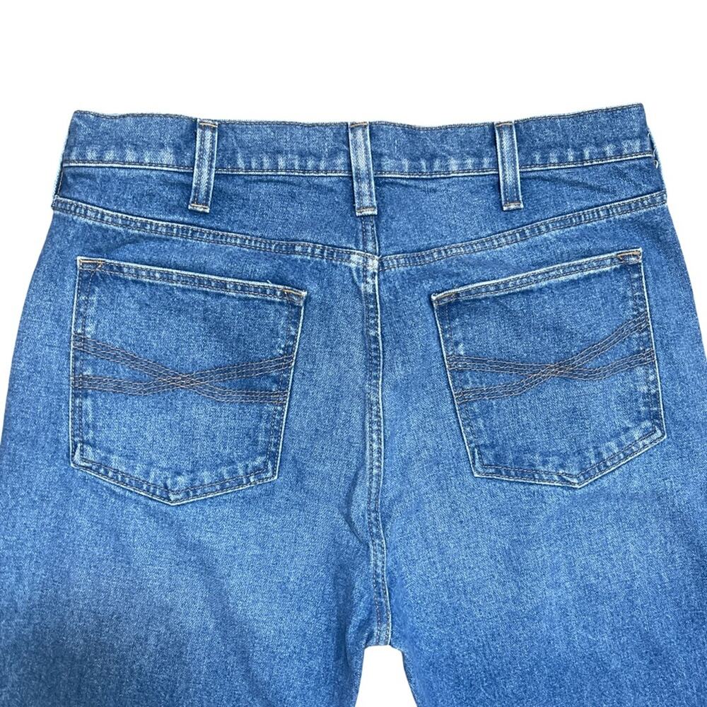 Blue Ranchwear Men's Bronc Rider Denim Regular Straight Jeans Size 36 X 30 - Picture 6 of 11